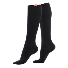 (L/XL, Schwarz) VIM&VIGR - Sport Kompressionsstrümpfe Baumwolle 15-20 mmhg Bunte mit Weit Kalb | VIM&VIGR