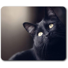 Beautiful Black Cat Mouse Mat Pad Computer PC Laptop Mum Sister Birthday Office Home Desk Accessory Gadget 2603