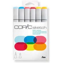 COPIC Marcatore sketch, kit di 6 "Perfect Primaries" 0,000000 Nero