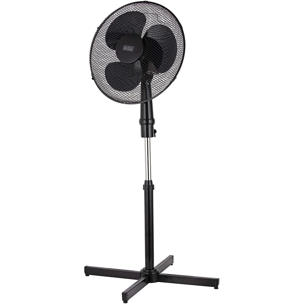 BLACK+DECKER BXFP51005GB 16 Inch Portable 3-in-1 Desk, Pedestal and Wall Fan, 3 Speed Settings, 75 Degree Oscillation, Black