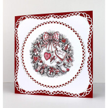 Greyscale Christmas Collection, Paper Craft Pads, Card Making Kit, Makes 120 Card Toppers, Works with Dies, Hand Drawn Pictures Created by Teresa Good