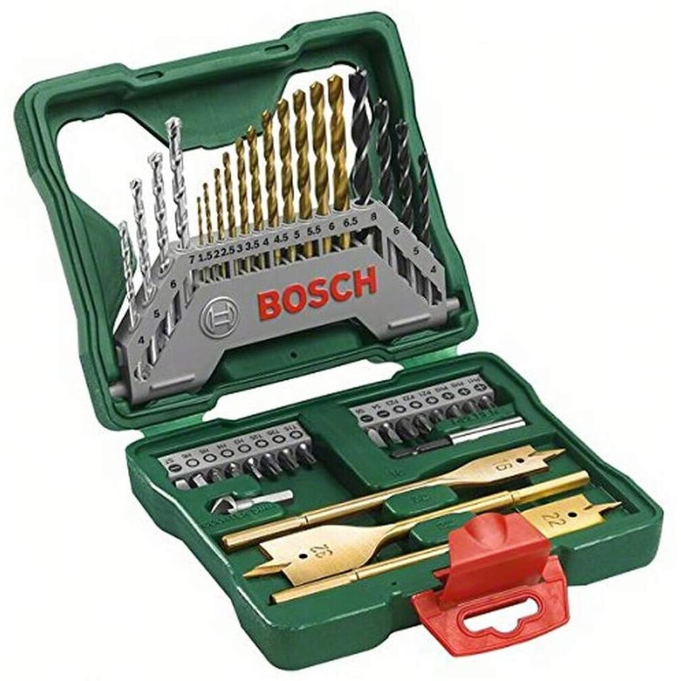 Bosch Home and Garden 2607019600 40-Piece X-Line Accessory Set, Black/Gold/Silver