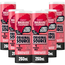 Original Source Rhubarb and Raspberry Shower Gel, 6x250 ml