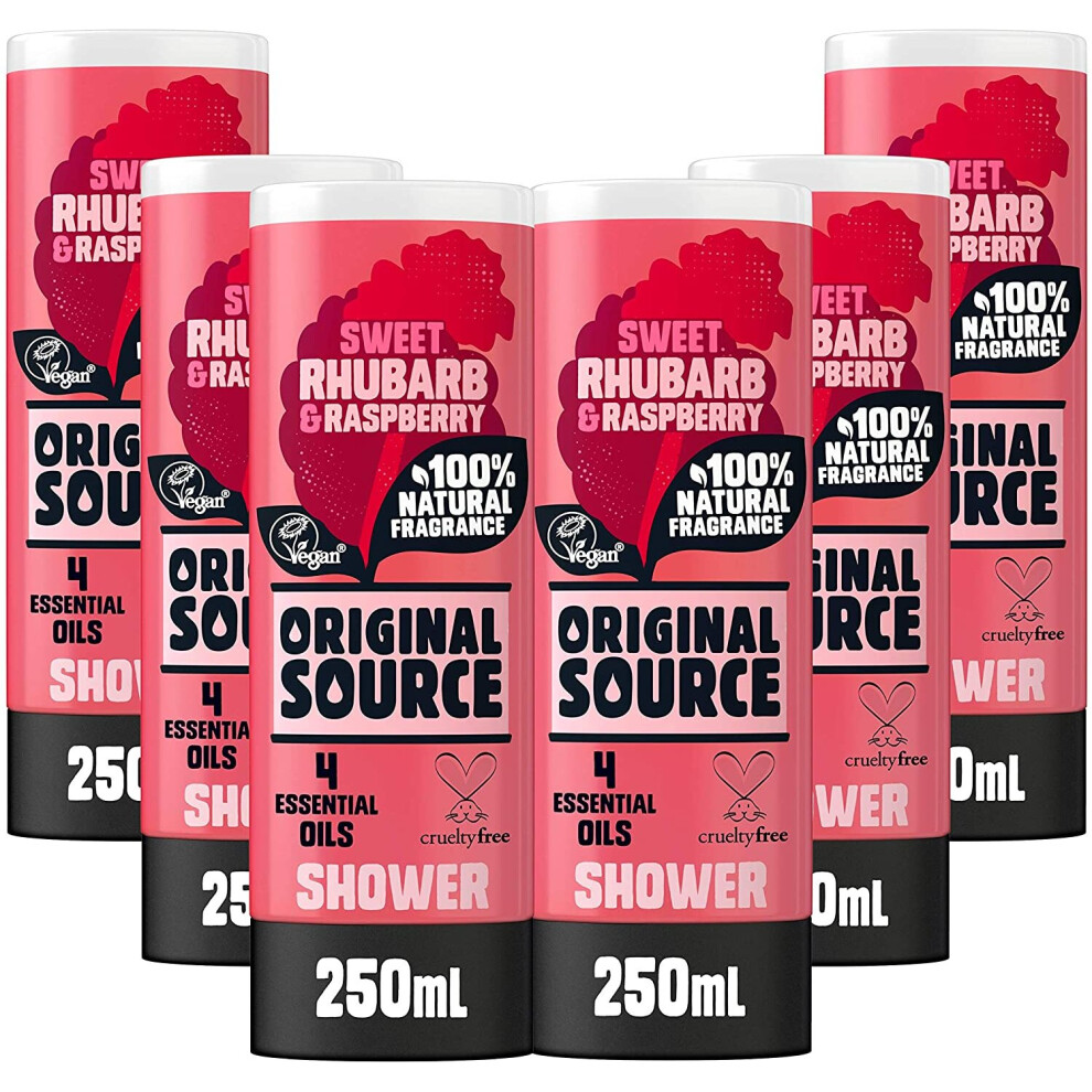 Original SourceÂ Rhubarb and RaspberryÂ Shower Gel, 6x250 ml-image-OPC-P8TJNVS-NEW