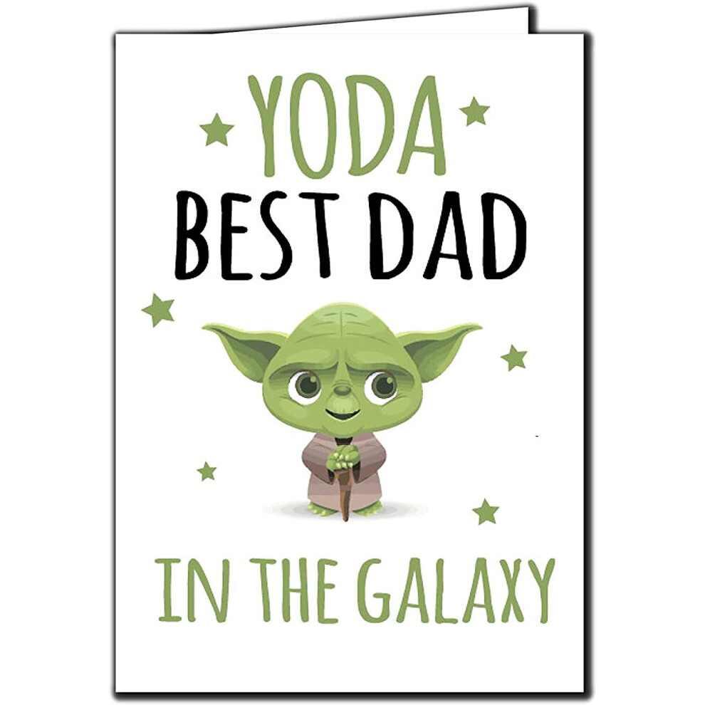 Funny Fathers Day Birthday Card - Yoda Best DAD - Star Wars C97