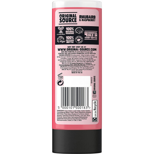 Original Source Original Source Rhubarb and Raspberry Shower Gel, 6x250 ml 2