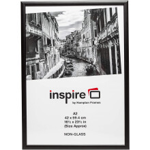 Hampton Frames BLACKWOOD Pine Poster Certificate Photo Frame Plexi Black A2 (42x59cm) BLW4259BBLKX