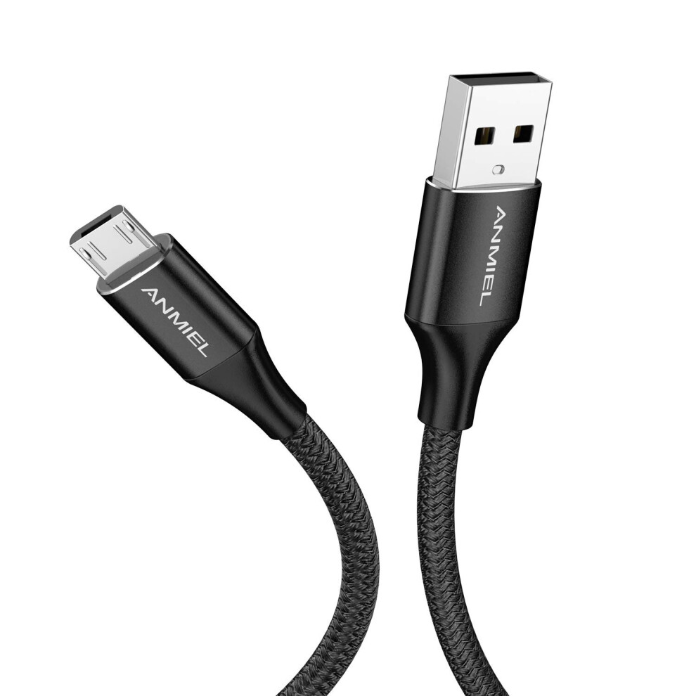 Anmiel Micro Usb Cable 2M Android Charger Cable 2.4A Nylon Braided Fast Charging Cable For Ps4, Samsung Galaxy S7 S6 S5 J7 J5 J6 J3, Note, Lg, Nexus, 701081443099