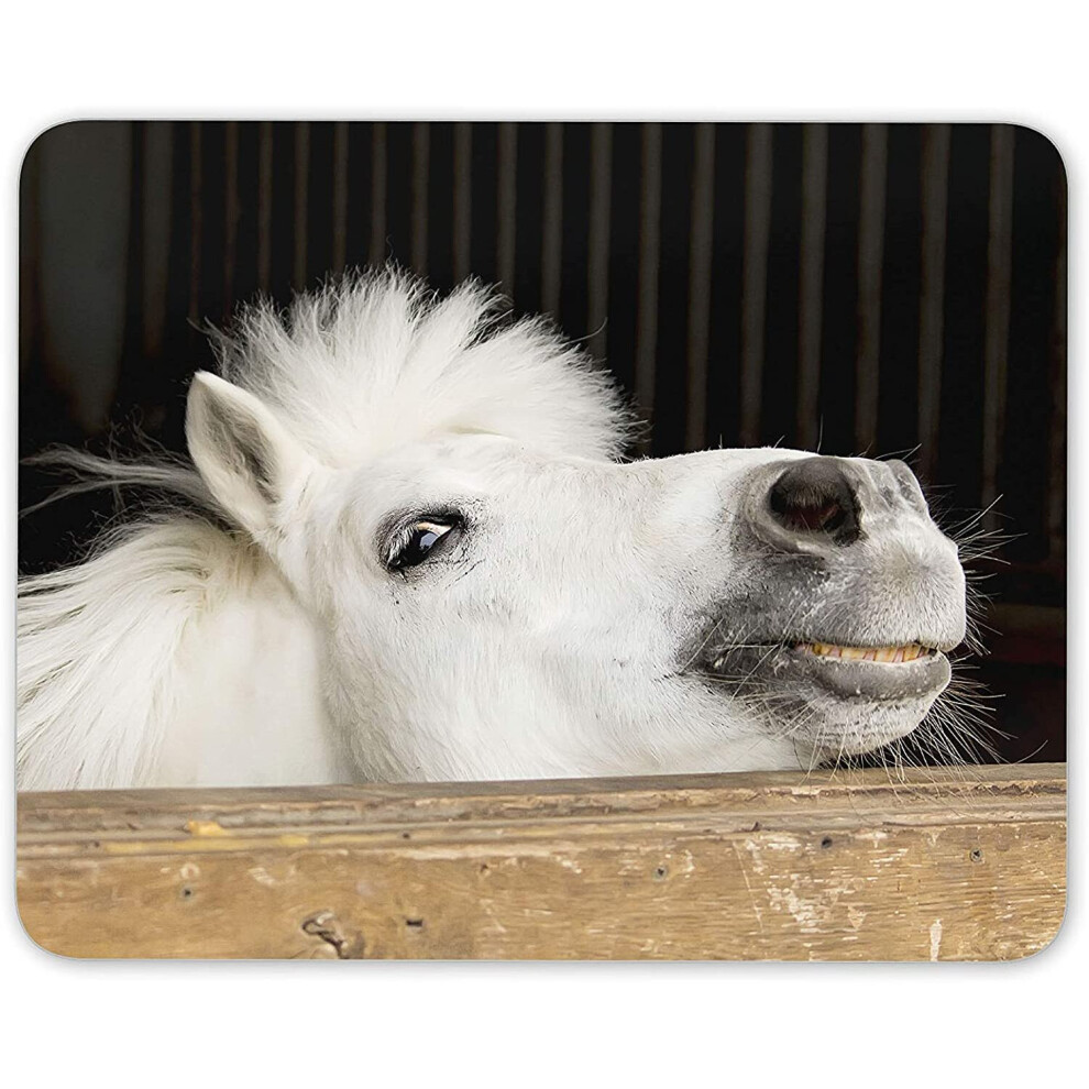 Cheeky Pony Mouse Mat Pad - Horse Ponies Cute Girls Computer #16239 White 7625838789113