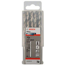 Bosch 2608595070 Din338 HSS-G Metal Drill Bit, 7.0mm x 69mm x 109mm, Silver