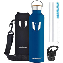 Super Sparrow Stainless Steel Water Bottle - 350ml / 500ml / 620ml / 750ml / 1L - Vacuum Insulated Metal Water Bottle - Standard Mouth Flask - BPA Fre