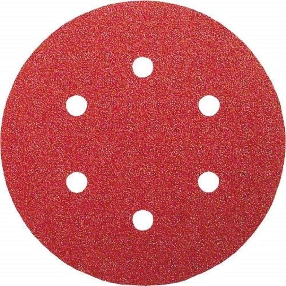 Bosch 2609256A31 Sanding Sheets for Random Orbit Sanders Diameter 150 mm Number of Holes 6 Grit 80 Lot of 5