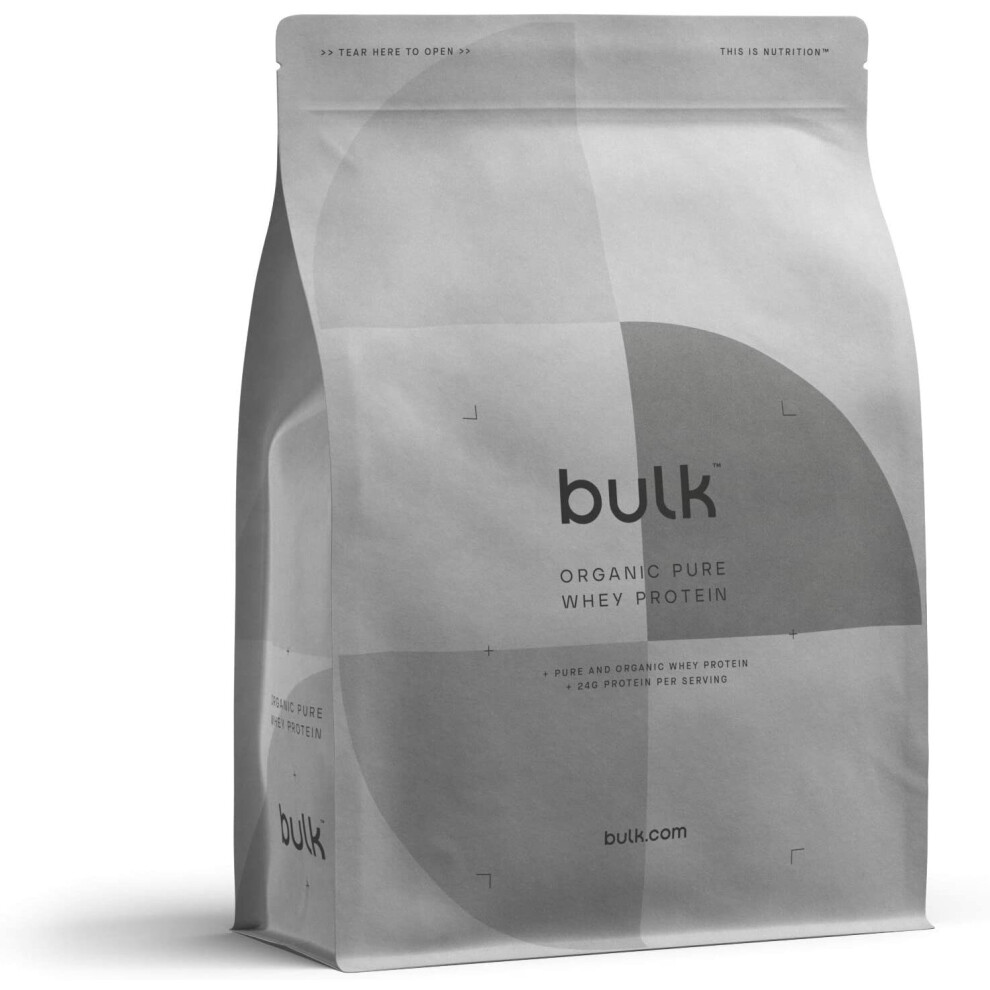 Bulk Organic Pure Whey Protein Powder, No Artificial Sweetners, Unflavoured, 1 kg, Packaging May Vary