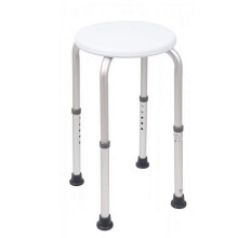 Homecraft Aluminium Shower Stools with Circular Seat, 508-610 mm Pre-Assembled (Eligible for VAT Relief in the UK) Height Adjustable Sturdy Bathroom S