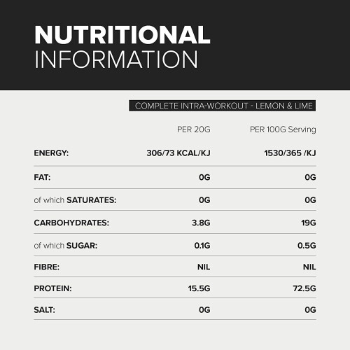 BULK POWDERS Bulk Complete Intra-Workout, BCAA, Lemon and Lime, 500 g, Packaging May Vary 2