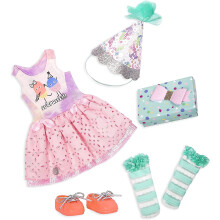 Glitter Girls - Abbigliamento per Bambole 14 Pollici - Che Sorprese! - Outfit Compleanno Deluxe
