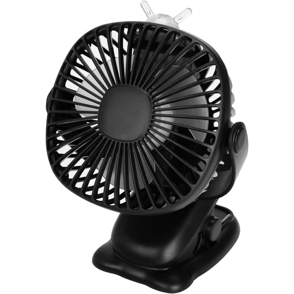 Venforze Clip On Stroller Fan, 5200Mah Usb Fan Mini Personal Desk Fan With Rechargeable Battery Operated 4 Speed 360 Rotation Cooling Desktop Fans F