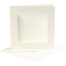 Dobradas de cartões em branco com passe-partout quadrado (8,5 x 8,5 cm) - inclui envelopes com um belo acabamento martelado. ref 23740