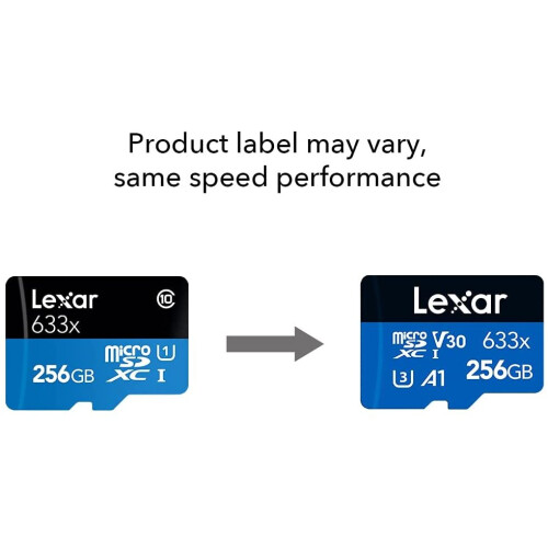 Lexar Lexar High-Performance 633x 256GB microSDXC UHS-I Card 1