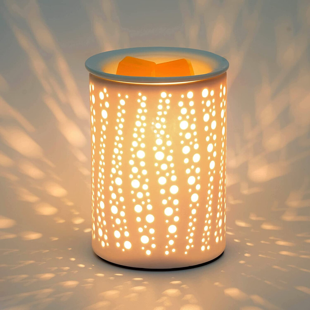 Palanchy Wax Melt Burner Ceramic Oil Burner Electric Wax Melt Warmer Candle Wax Warmer Burner Melter Fragrance Warmer For Home Office Bedroom Aromathe