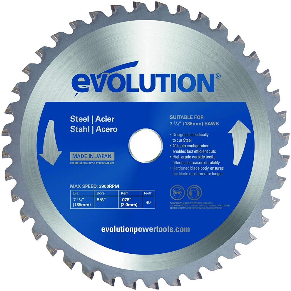 Evolution Power Tools M185tct-40Cs, Mild Steel, 185Mm 849713087157