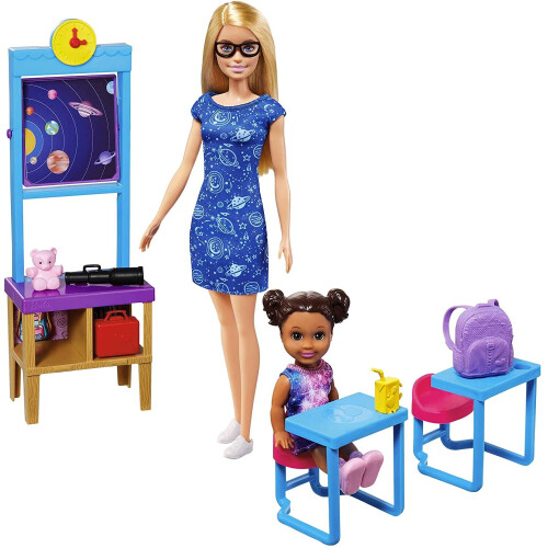 Barbie teacher deals playset and doll