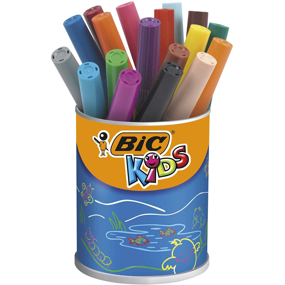 BIC Kids Visacolor XL ECOlutions Colouring Pens 18 Pot