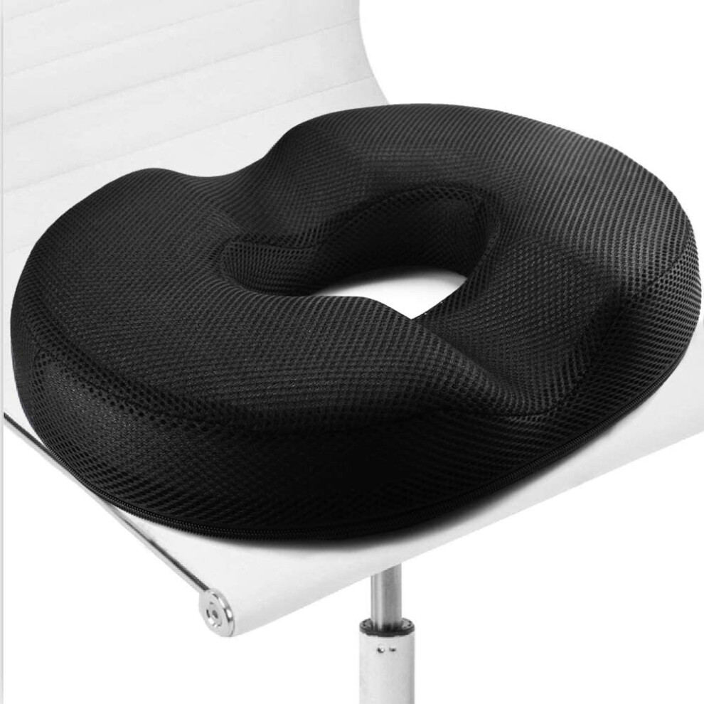 Jade Kit Coccyx Cushion For Tailbone Pain - Donut Cushion Ring Memory Foam Cushion Pain Relief For Haemorrhoids, Bed Sores, Prostate, Pregnancy, Post