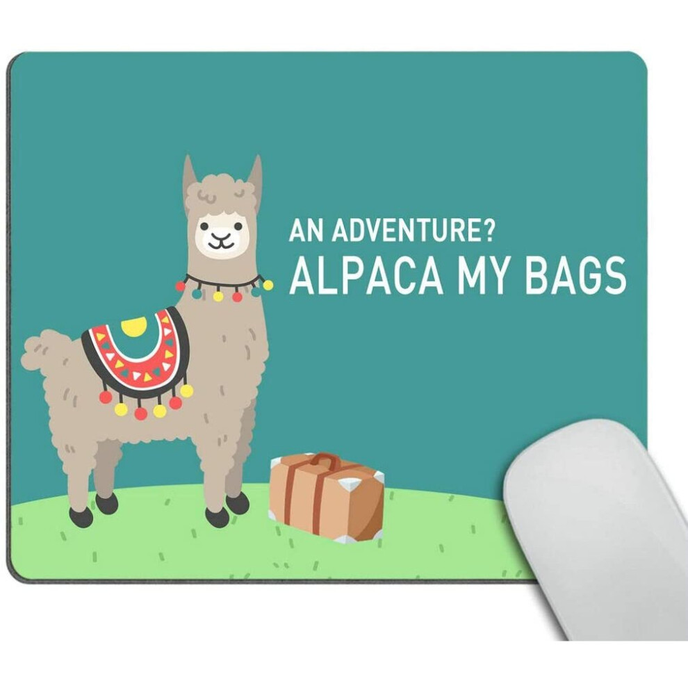 Wasach Alpaca - Mouse Pad - Funny Llama Gift - Travel Gifts For Mom - Mousepad - Office Decor - Desk Accessories - Cute Llama Gift 4876573693651