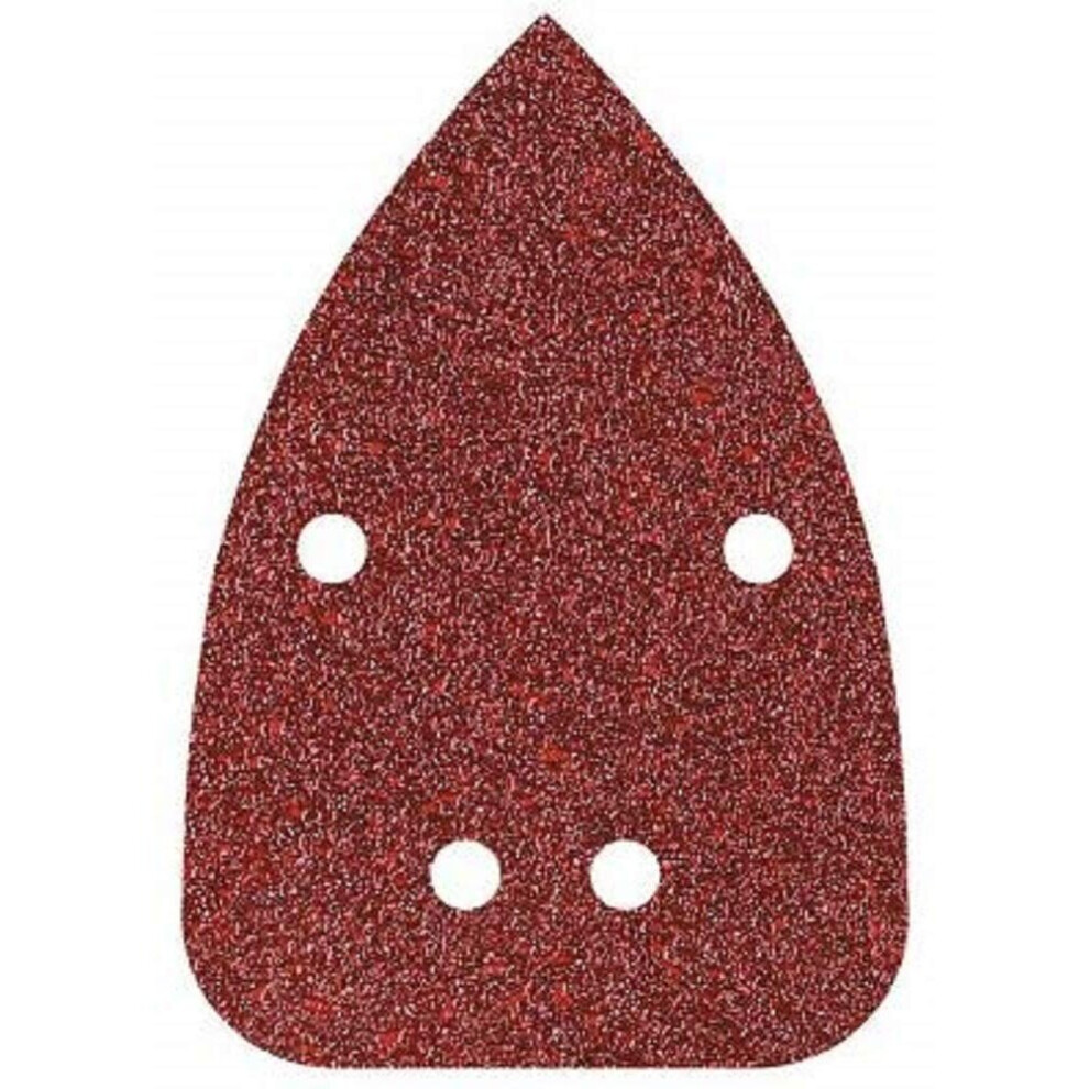 Wolfcraft (L) Hojas De Lijar Adhesivas, Corindón Grano 80; Perforadas Pack 10