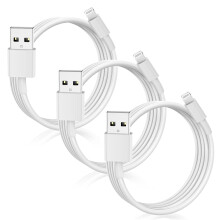 Jeenek~1M 3-Pack MFi Certified iPhone Lightning Cables, 1m (3ft), USB to Lightning - Fast Charge Apple Charger Lead