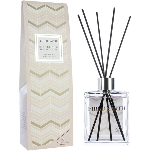 Wax Lyrical WAX LYRICAL Wax Lyrcal Fired Earth Darjeeling & Damask Rose Reed Diffuser, 180ml, Large