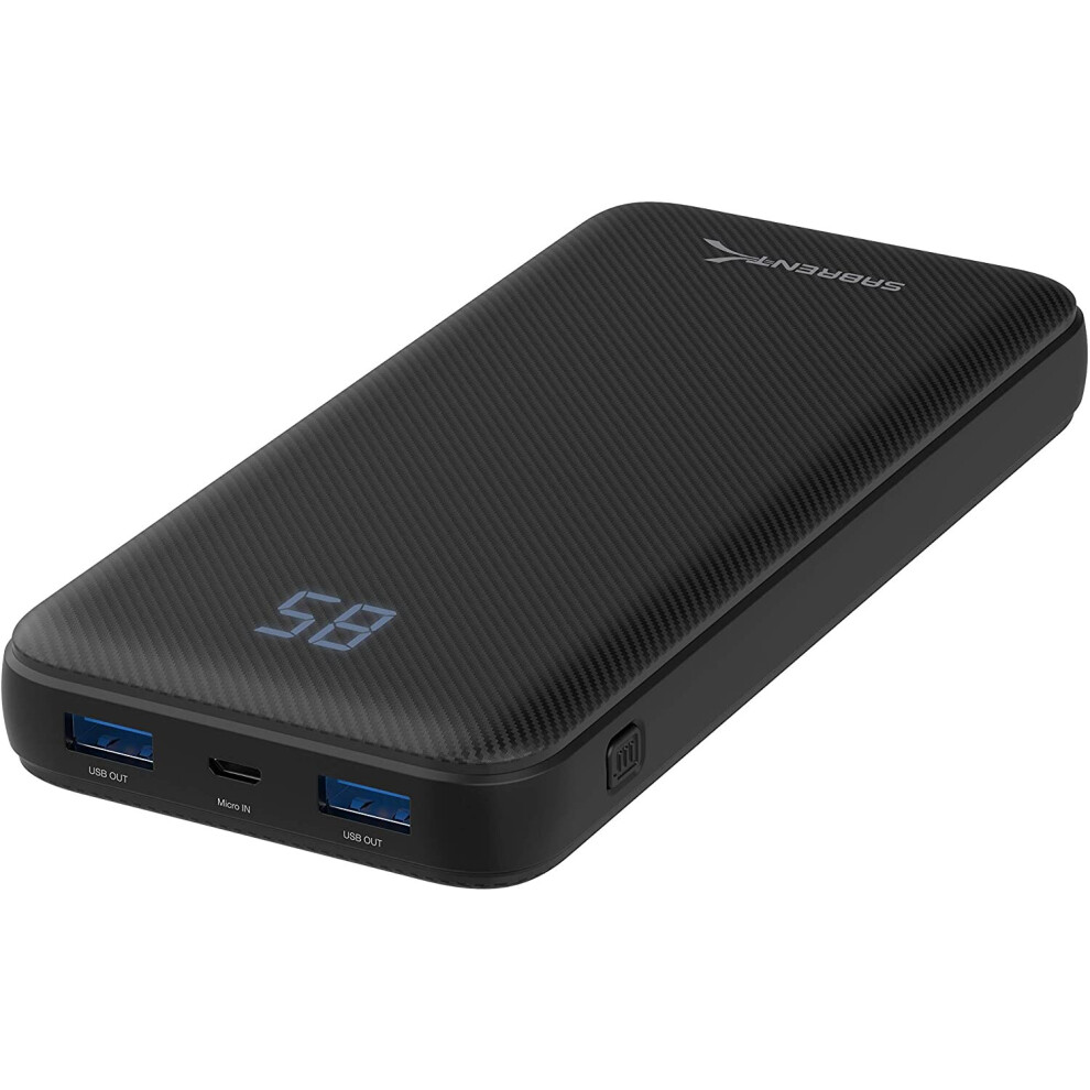 Sabrent 20000 mAh USB C PD Power Bank Portable Charger with Quick Charge (PB-Y20B)