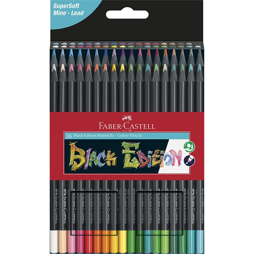 Faber-Castell Black Editition 36 x Colour Pencils