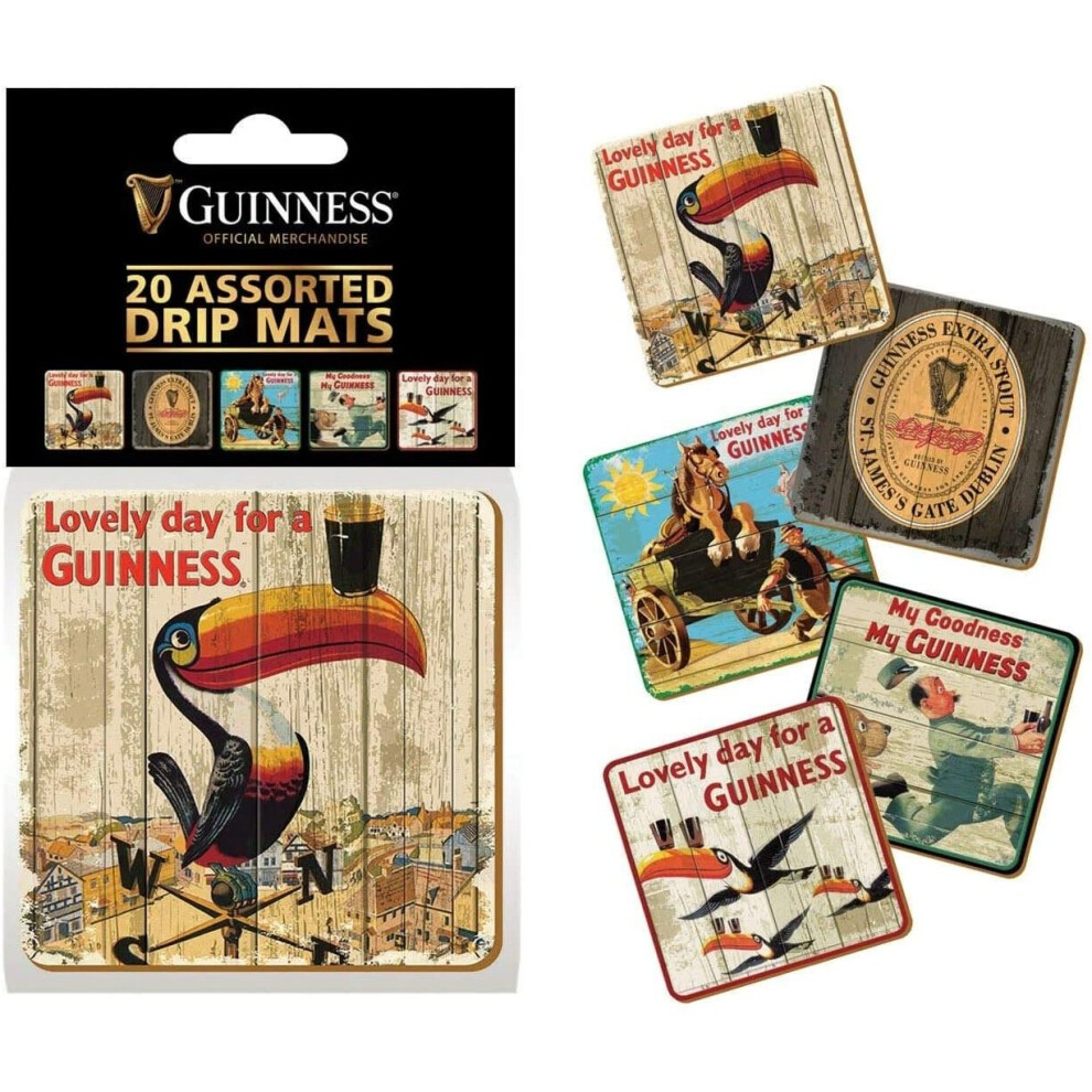 Guinness Heritage Advertising Drip Mat Coasters