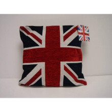 Rapport Stunning Thick Heavyweight Chenille RED White Blue Union Jack 18" CUSH, mixed, Multi-Colour, 45x45cms