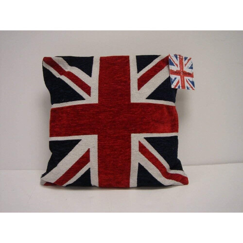Rapport Stunning Thick Heavyweight Chenille RED White Blue Union Jack 18" CUSH, mixed, Multi-Colour, 45x45cms