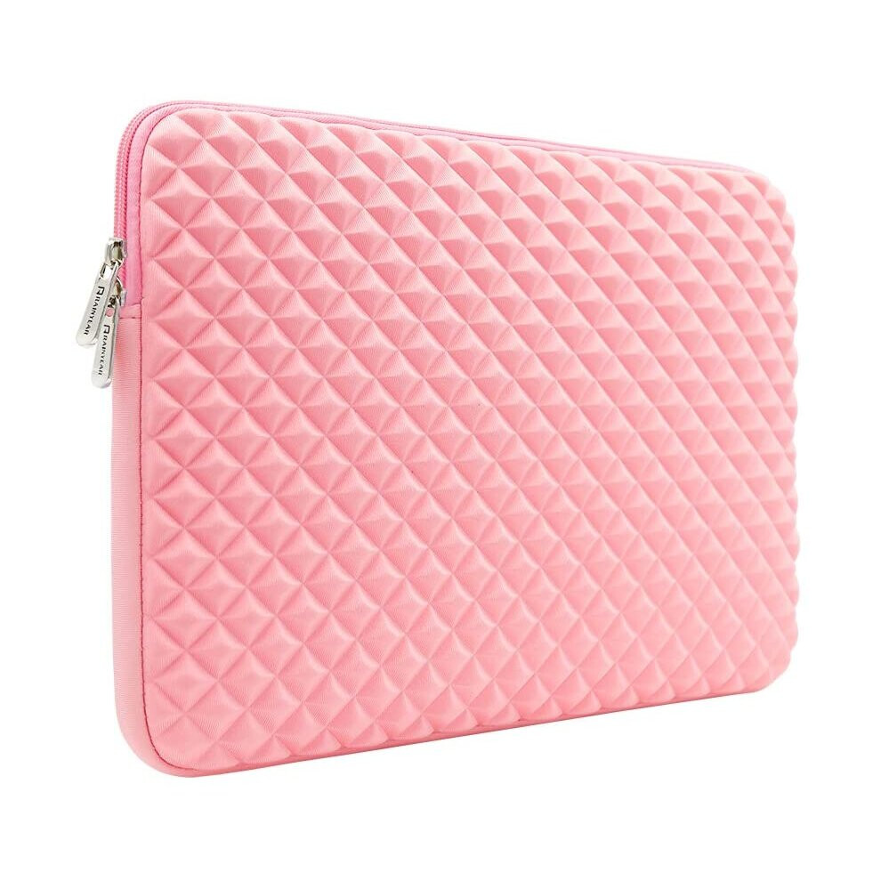 Rainyear 14 Inch Laptop Sleeve Diamond Foam Shock Resistant Neoprene Padded Case Fluffy Lining Protective Zipper Cover Carrying Bag Compatible With 14 605945529137