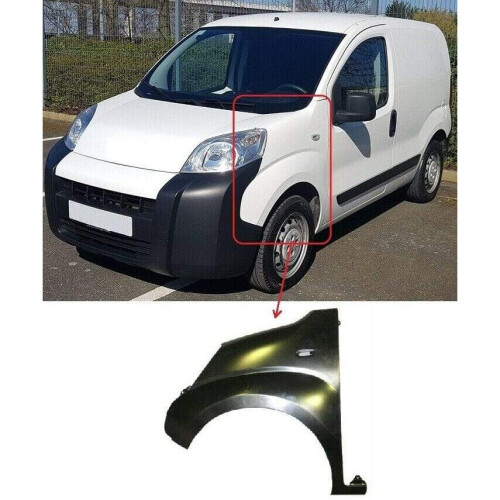 Peugeot Bipper Van 2008-2017 Front Wing Primed W/Indicator Lamp Hole Left Side