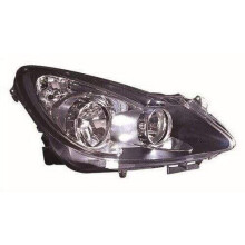 Vauxhall Corsa D 2006-2011 Headlight Headlamp No Adaptive Lighting Black Driver Side