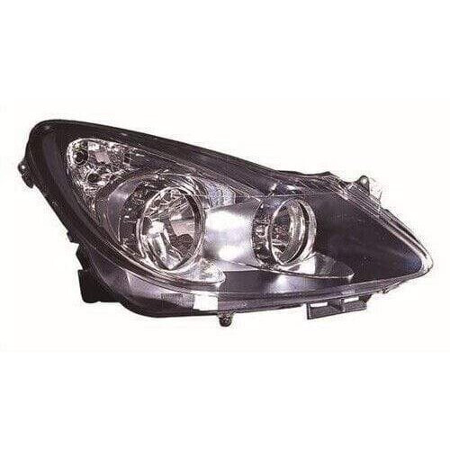 Vauxhall Corsa D 2006-2011 Headlight Headlamp No Adaptive Lighting Black Driver Side