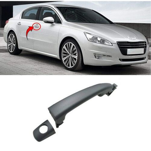 Peugeot 508 2011- Front Door Handle Outside Primed W/Key Hole Driver
