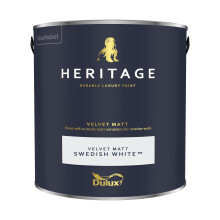 (Swedish White) Dulux Heritage Velvet Matt 125ml Tester Pot