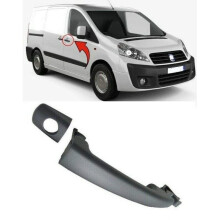 Fiat Scudo 2007- Front Door Handle Outside Primed With Key Hole Driver Side