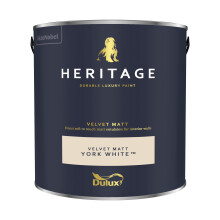 (York White) Dulux Heritage Velvet Matt 125ml Tester Pot