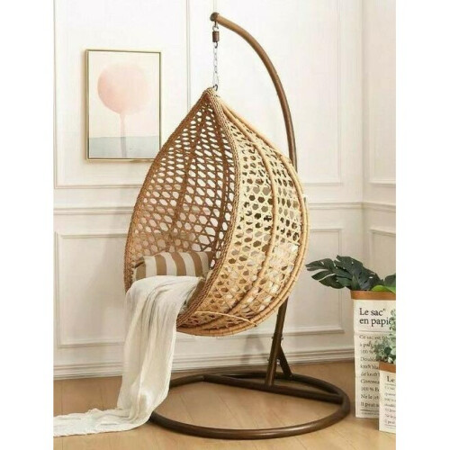 CMY Hanging Swing Egg Chair with Stand wt Cushion on OnBuy