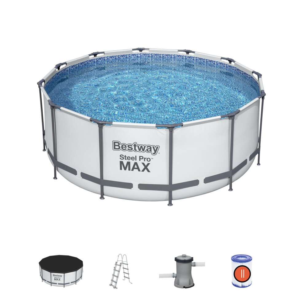 Bestway 12ft x 48inch Deep Swimming Pool Steel Pro Max Above Ground
