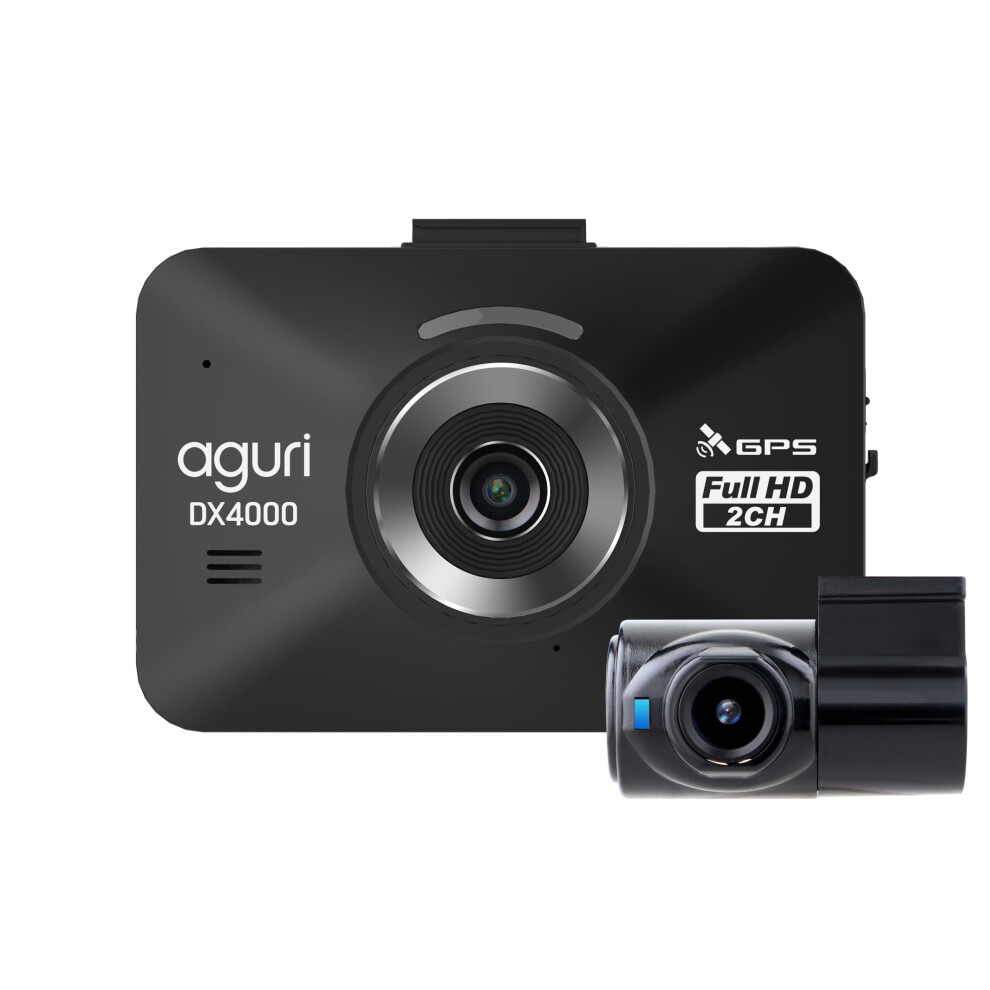 Aguri DX4000 Drive Assist Dash Cam, Speed Trap Detector & Speed Limit Alert System with Rear Cam