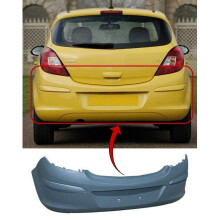 Vauxhall Corsa D 2006-2014 Rear Bumper 5 Door Only Primed No Pdc Holes