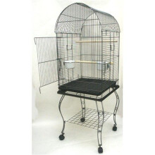 YML 600AAS Dome Top Parrot Cage with Stand in Antique Silver